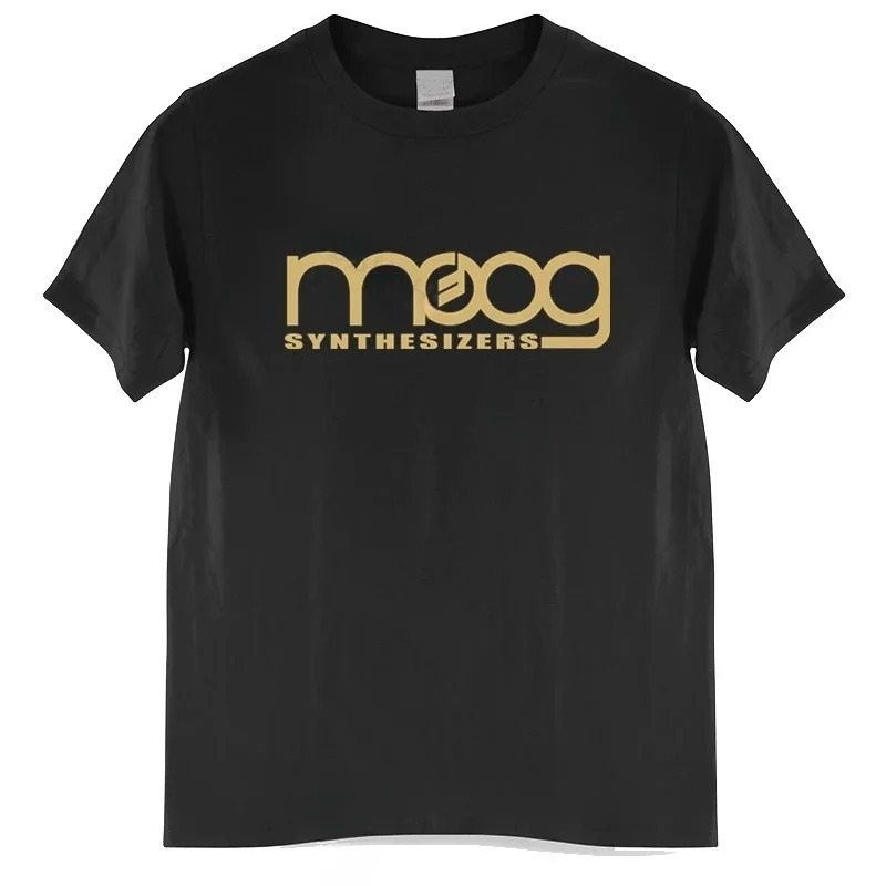 Streetwear Brand Shirts - Moog Synthesizer Black Print T-shirt Men