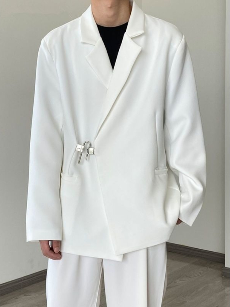 Men's White Casual Blazer Set  - Brand Streetwear Instagram review and price