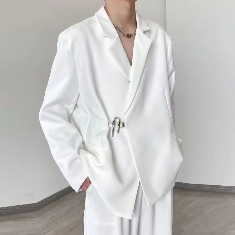 Men's White Casual Blazer Set  - Brand Streetwear Instagram review and price